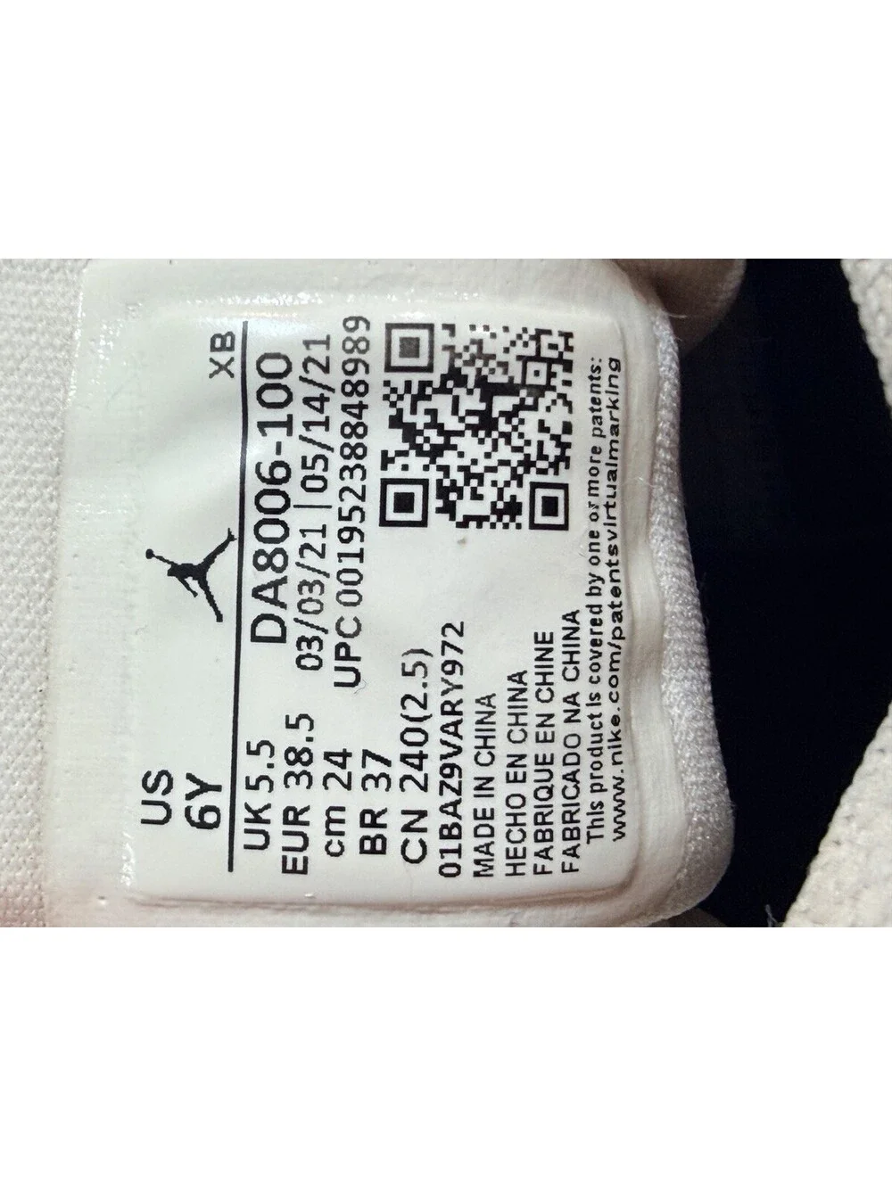 Nike Air Jordan 1 Mid SE Brushstroke Paint Splatter GS 6Y Womens 7.5 DA8006-100